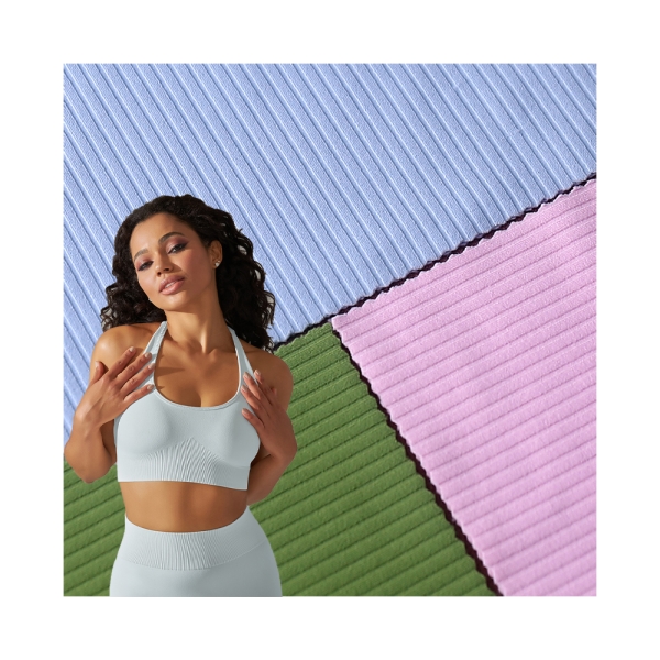 Nylon High Elasticity Ribbed Knit Fabric – for Yoga Leggings & Sports Tight Pants | product image