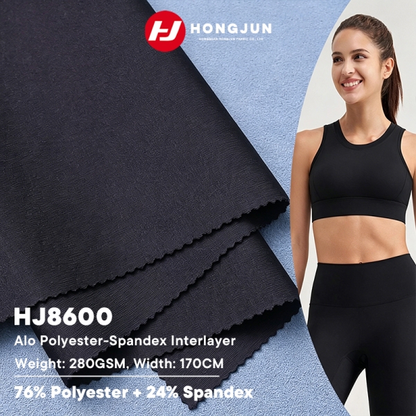 Hot Selling Elastic Interlayer Knitted Material for Sports Gear Like Vests Bras and Leggings for Fit | product image