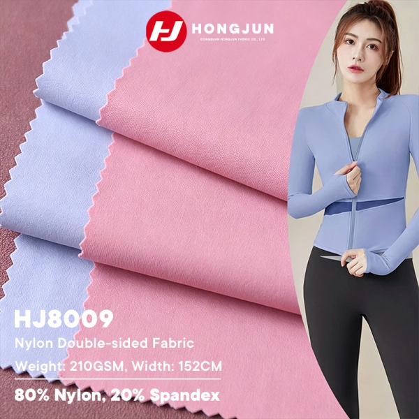 Factory Direct Sale Moisture-wicking and Sweat-absorbing Fabric Double-sided Nude-feel Yoga Wear Fab | product image