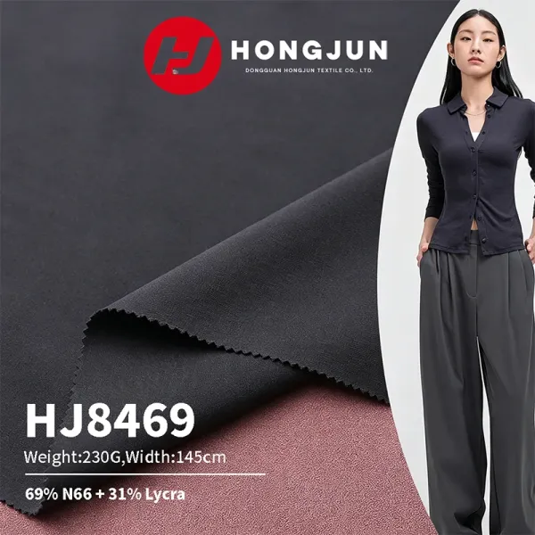 Factory Promotion Wholesale 230G Elastic Nylon Knitted Fabric for Dress Pants Suitable for Business  | product image
