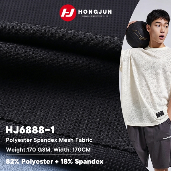 Direct Sale Quick-drying Mesh Fabric Breathable Not Stuffy Fabric for Sports Jackets T-shirts Fitnes | product image