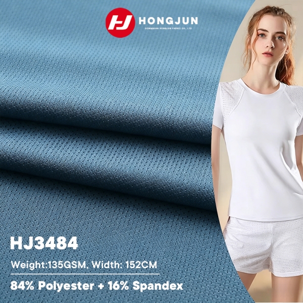 New Design Lightweight Breathable Polyester Spandex Mesh Fabric Quick Drying Sport Running Top for Y | product image