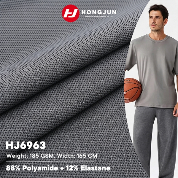 Direct Sale Anti-Pilling Wrinkle-Resistant Mesh Polyamide Fabric Quick Dry for Men's Athletic T-Shir | product image