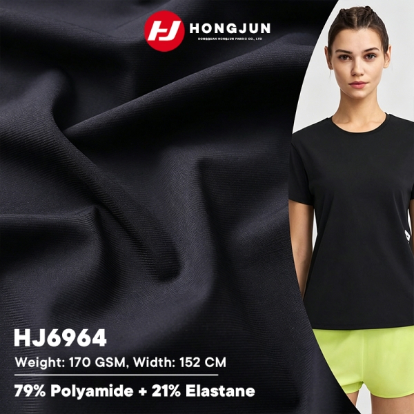 Wholesale Lightweight Wrinkle-Resistant Nylon Spandex Fabric for Women's Running & Outdoor Activ | product image
