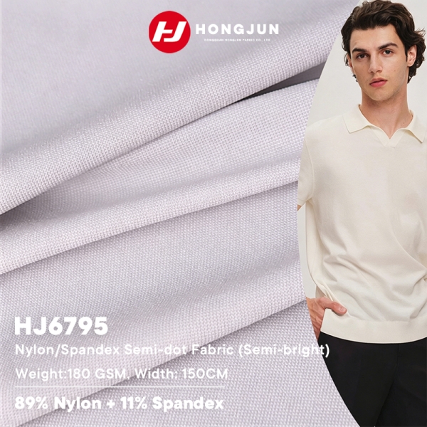 Brand New Semi-Bright Semi-Dot Nylon Spandex Fabric 180GSM High Stretch Anti-Wrinkle for Men's Knit  | product image