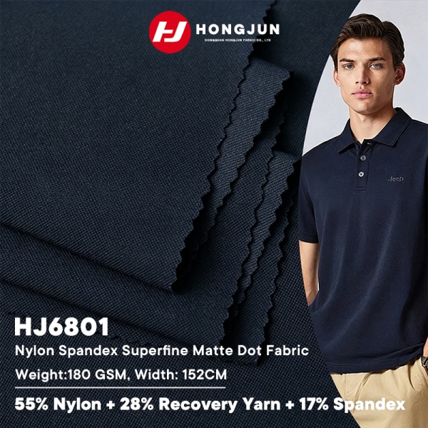 Brand New Ultra-fine Matte Small Dot Fabric High-stretch Men's Shirt Polo Shirt Fabric Casual Wear K | product image