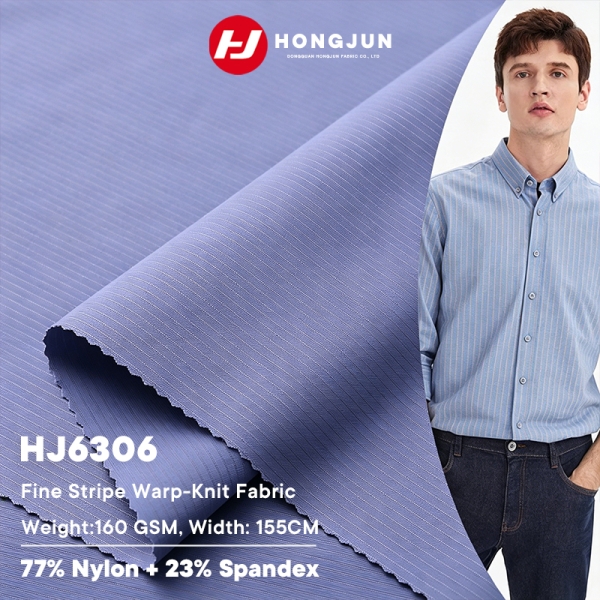 Factory Direct Sale Fine Stripe Warp-Knit Nylon Fabric Wrinkle Resistant Soft Stretch for Business S | product image