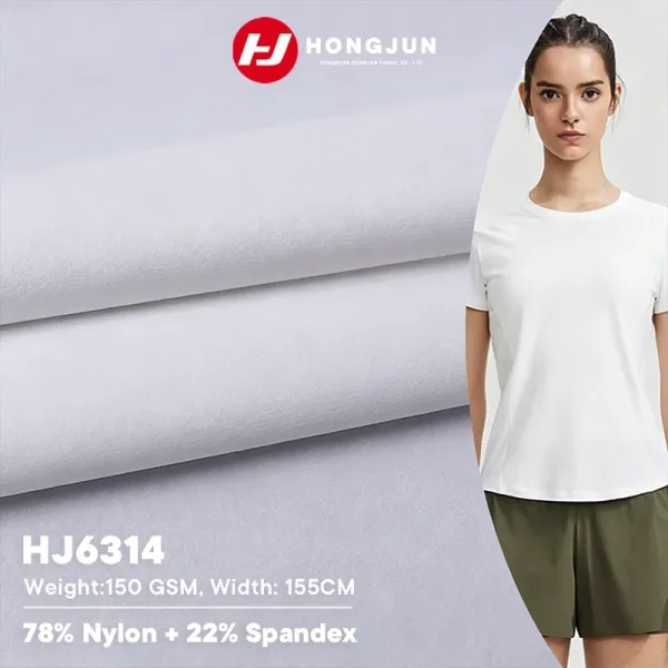 New Smooth Nylon Spandex Fabric Lightweight Moisture-Wicking for Daily Sports T-Shirt | product image