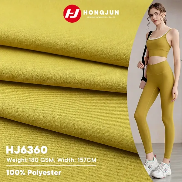 Direct Sale Stretch Yoga Wear Knit Fabric Casual Outdoor Fitness Sports Running Clothing Fabric Cycl | product image