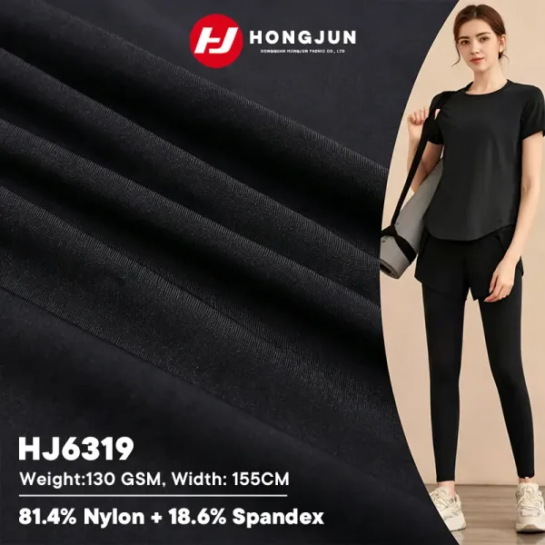 Direct Selling Knitted Fabric High Elasticity Yoga Wear Fabric Lightweight Sport Fitness Running Sui | product image
