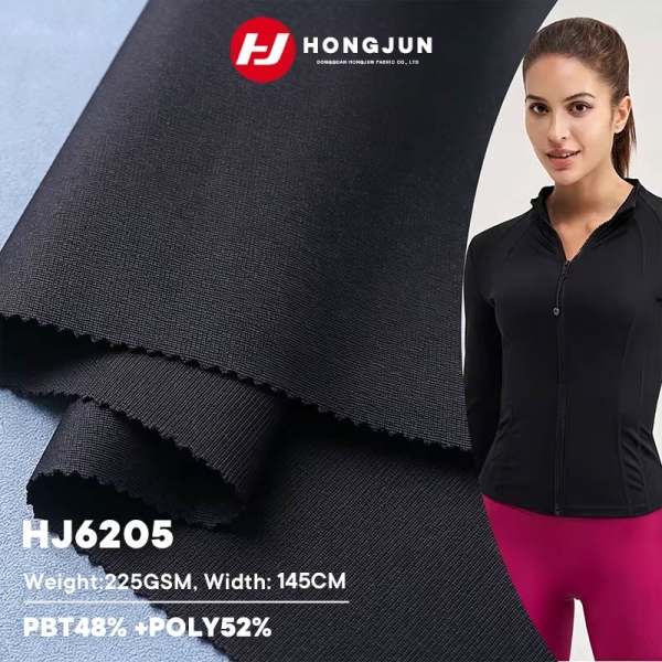Wholesale PBT Polyester Fabric High Elastic Wrinkle Resistant Warm Sportswear Material | product image
