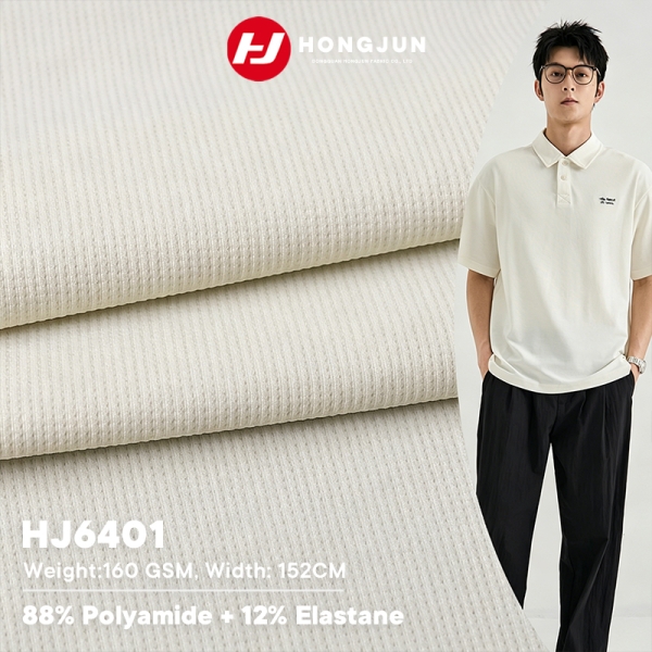 Direct Selling High Elasticity Knitted Fabric Workwear Polo Shirt Fabric Sport Casual Short-sleeved  | product image
