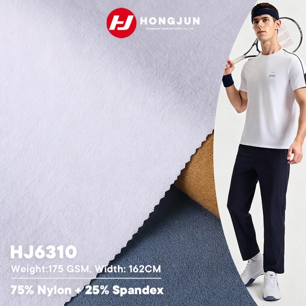 Factory Wholesale Brushed Nylon Spandex Fabric Warm Soft High Elastic for Tennis Sports Casual Wear | product image