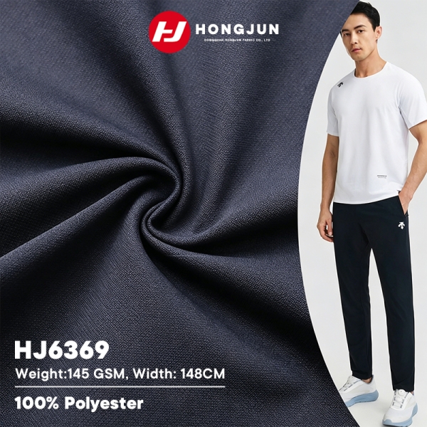 New Design Anti-Pilling 100% Polyester Fabric 145GSM Moisture Wicking for Men's All-Season Sportswea | product image