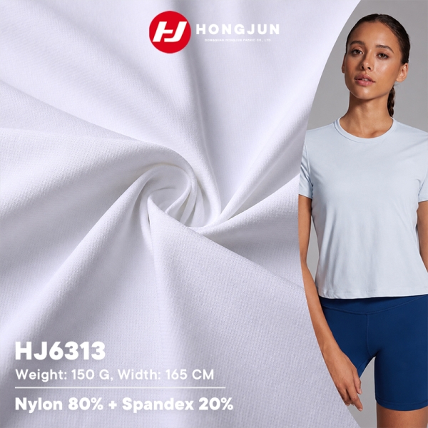 Direct Sale Moisture Absorption Quick-drying Knitted Fabric Casual Sports Top T-shirt Fabric Fitness | product image