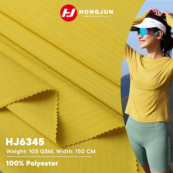 New Quick-drying Striped Knitted Fabric Soft Breathable Fabric for Casual Sports T-shirts Fitness Ru | product image
