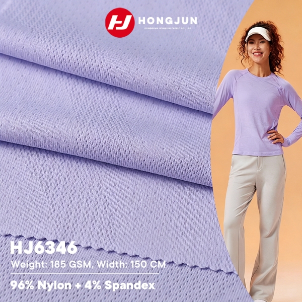 Breathable Mesh Sweat-wicking Knitted Fabric Moisture-absorbing Quick-drying Fabric for Sport Top Ru | product image