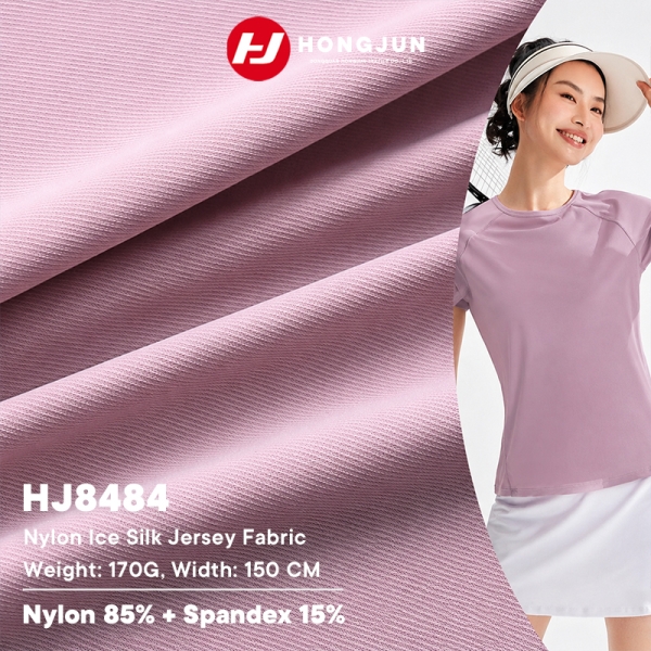Direct Sale Ice Silk Moisture Wicking Knitted Fabric Quick-drying Yoga Fitness Workout Tops Fabric C | product image
