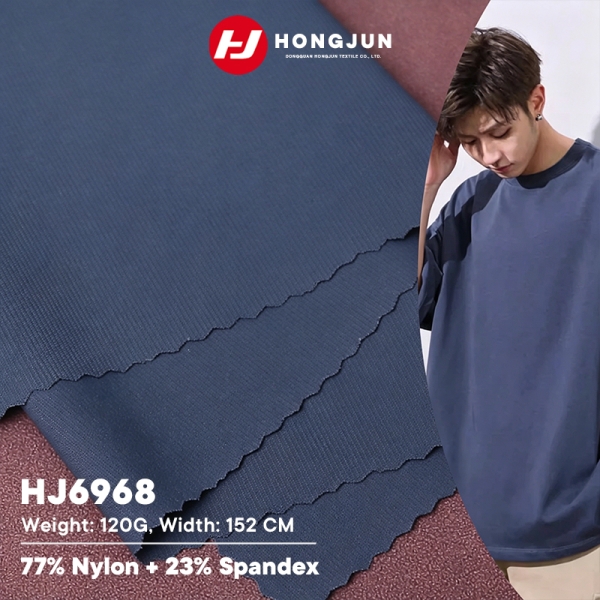 Hot Sale Lightweight 4-Way Stretch Nylon Spandex Fabric 120GSM for Casual & Activewear Tops | product image