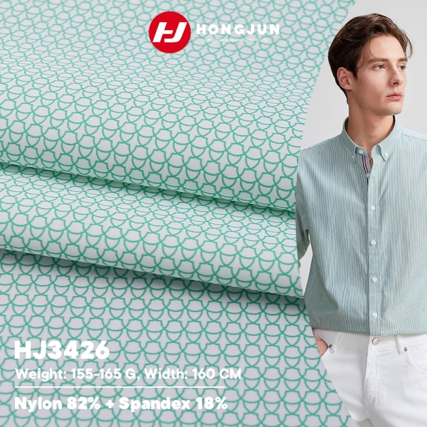 Factory Direct Sale Nylon Lightweight Printed Fabric Exclusive for Men Business Casual Shirts and T  | product image