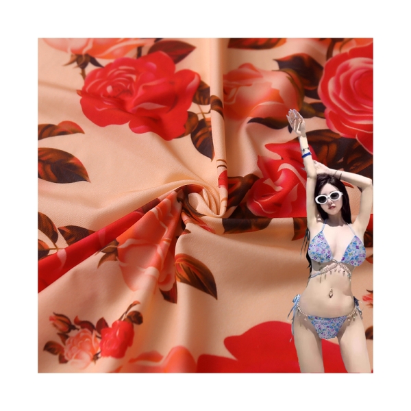 Nylon Spandex Digital Direct Spray Knitted Fabric High Elasticity Swimsuit Underwear Printed Ice Sil | product image