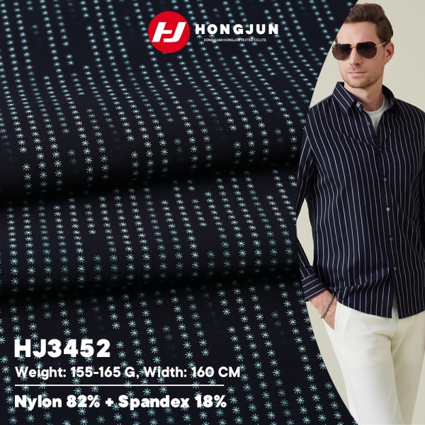 Brand New Soft Comfortable Nylon Ammonia Double Warp Plain Star Printed Thin Fabric for Men s Busine | product image