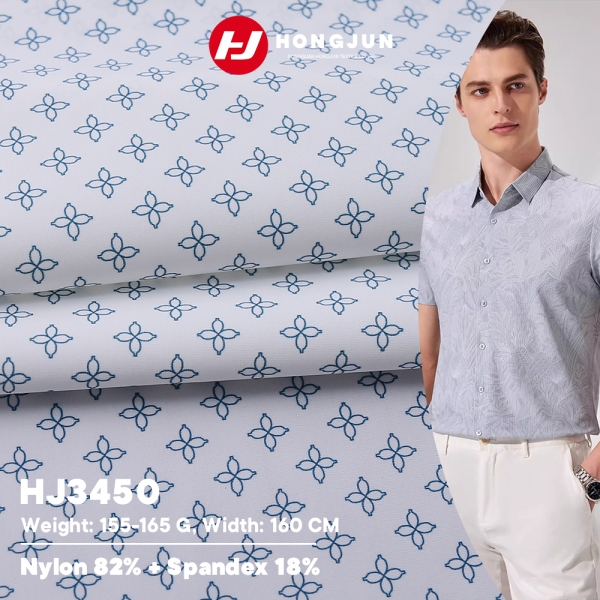 Good Selling Spandex Nylon Double Warp Plain Woven Printed Small Floral Fabric for Men s Business Ca | product image