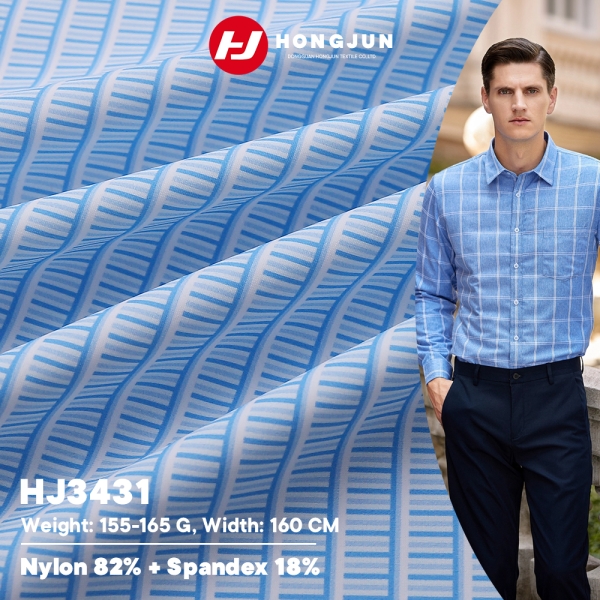 Best Blended Nylon Spandex Double Warp Plain Process Geometric Printed Thin Fabric for Men Summer Sp | product image