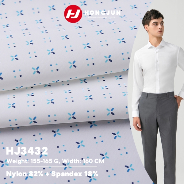 High Quality Fashionable and Comfortable Blended Nylon Spandex Fabric with Floral Prints for Men Bus | product image