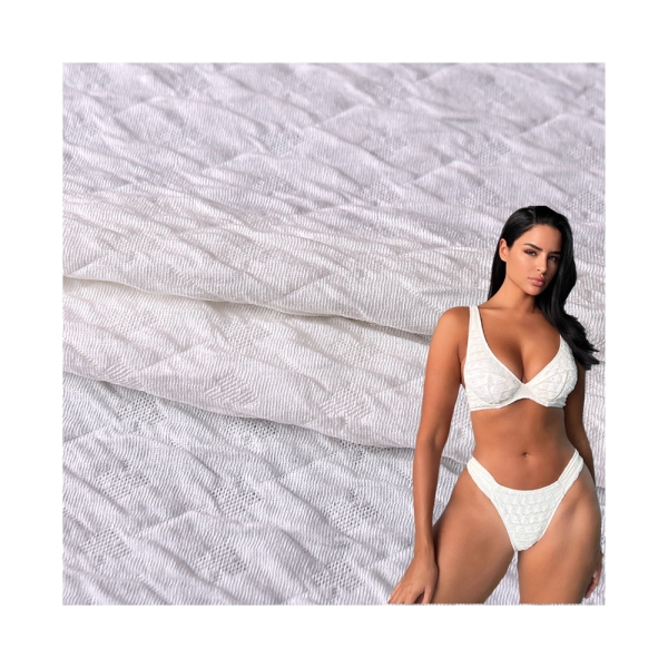 Nylon Spandex Double Sided Foam Fabric Jacquard High Elasticity Knitted Sports and Leisure Swimsuit  | product image