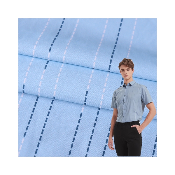 Hot Sale Men's Ice Silk Thin Business Plaid Shirt Printed Fabric Nylon Spandex Double Warp Flat Prin | product image