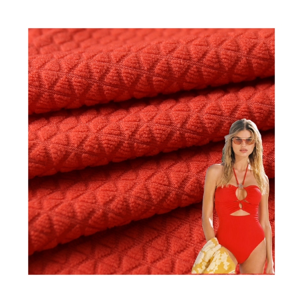 Factory Direct Selling Spandex Corn Grid Fabric Swimsuit Bikini Decoration Sportswear Elastic Knitte | product image