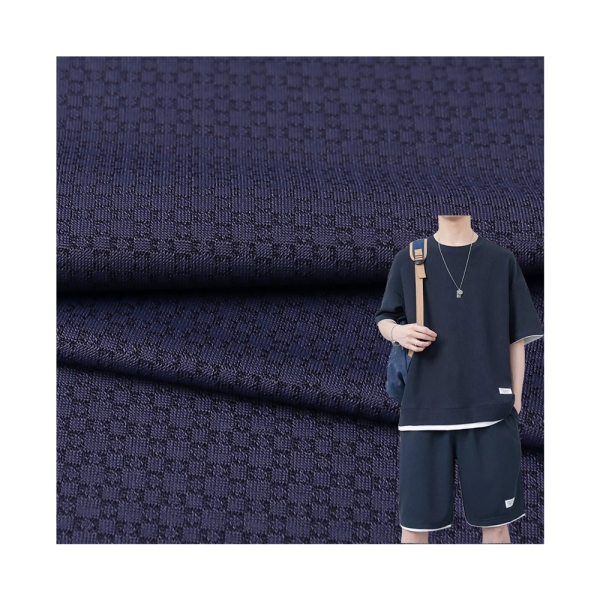 3D Three-dimensional Ice Textured Jacquard Fabric High Elasticity Nylon Spandex Sportswear T-shirt P | product image