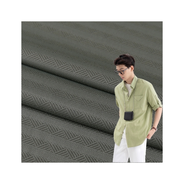 Direct Sale 3D Three-dimensional Ice Textured Jacquard Fabric High Elasticity Nylon Spandex Sportswe | product image