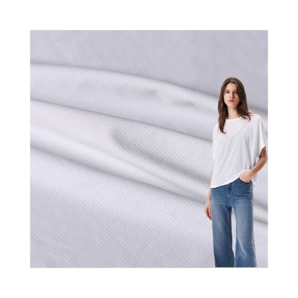 Wholesale 160G Stock N66 Nylon Spandex High Elastic Knitted Mesh Fabric Jacquard Needle Eye Casual S | product image