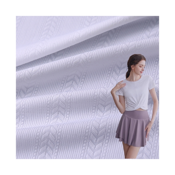 Factory Direct Selling 3D Three-dimensional Ice Textured Jacquard Fabric Sport Jacquard High Elastic | product image