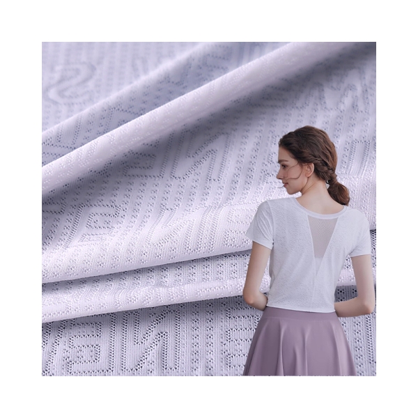 Hot Selling Nylon Spandex Mesh Jacquard Dot Quick Drying Mesh Elastic Knitted Sportswear T-shirt Und | product image