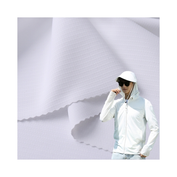 Best Selling Nylon Spandex Small Jacquard Knitted Sunscreen Fabric Ice Silk Cool Feeling Original Ya | product image