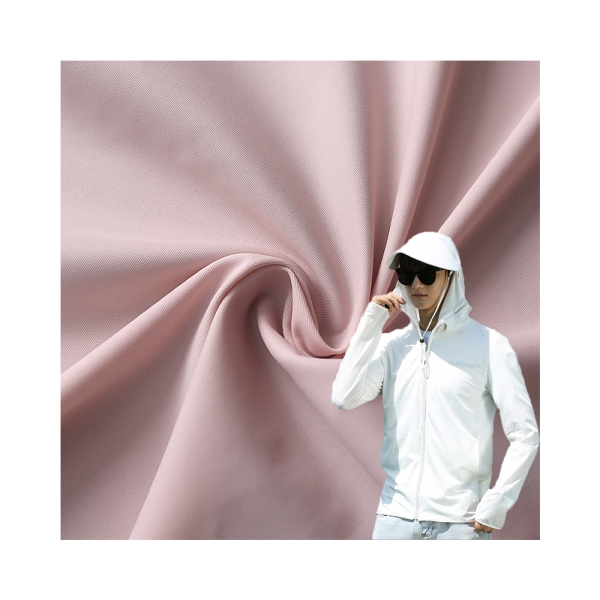 Nylon Spandex Sunscreen Ice Silk Knitted Fabric Breathable and UV Resistant Sports and Leisure Linin | product image