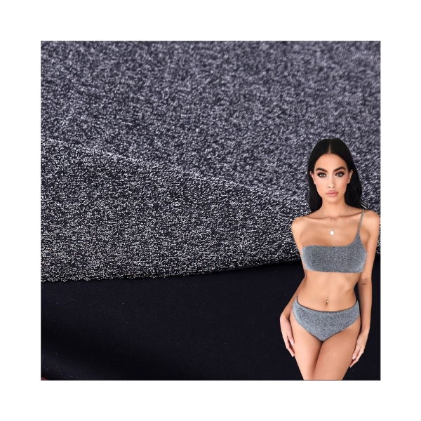 Direct Sale Metal Wire Glitter Dress Thick Thread Fabric Dance Stage Costume Performance Costume Bik | product image
