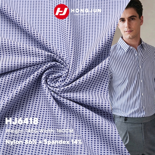 Factory Direct 145g Stripe Nylon Spandex Knit Fabric for Men Business T Shirt Shirt Polo Sport Casua | product image