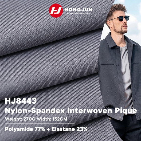 Superior 270g Nylon Spandex Interlock Pique Fabric Breathable Quick Dry for Men Sports Jacket | product image