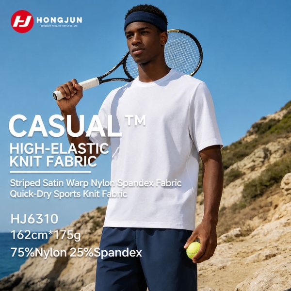 Factory Wholesale Brushed Nylon Spandex Fabric Warm Soft High Elastic for Tennis Sports Casual Wear  | product image