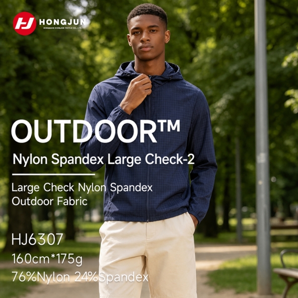 New Design Check Pattern Fabric High Elasticity Anti-shrink Quick-drying Breathable Fabric for Sport | product image