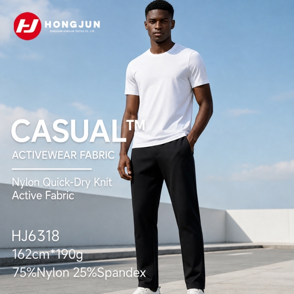 Direct Sale Knitted Fabric Moisture-wicking Fabric Fitness Running Top Casual Pants Quick-drying Fab | product image