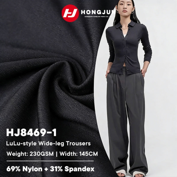 Direct Sale Jeans Fabric Nylon-spandex Elasticated Knitted Fabric Skin-friendly Sportswear Fabric | product image